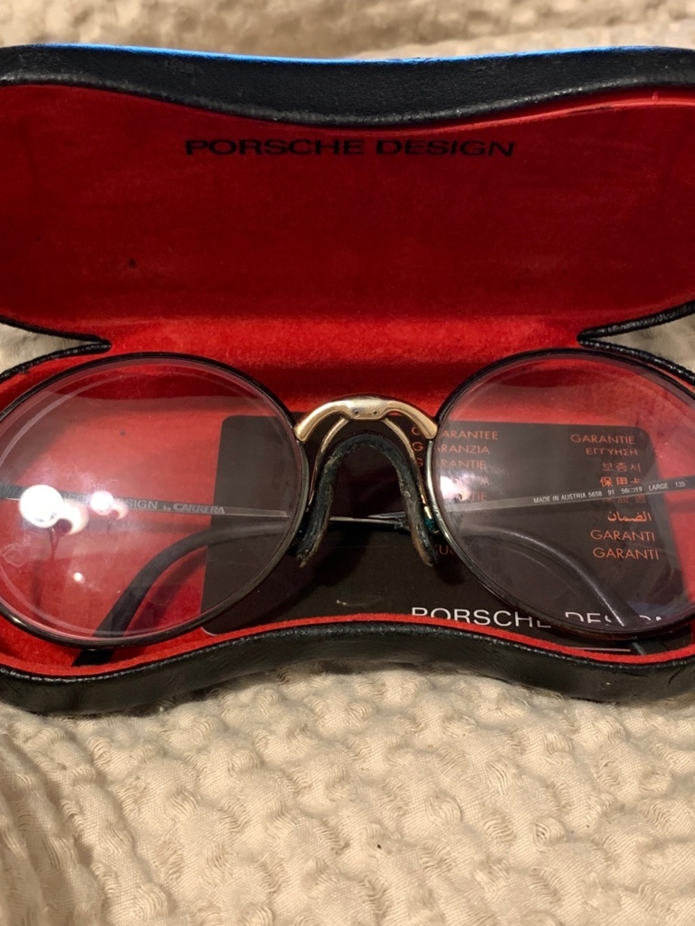 Vintage Porsche Design by Carrera Hinge Nose Round Glasses - OS